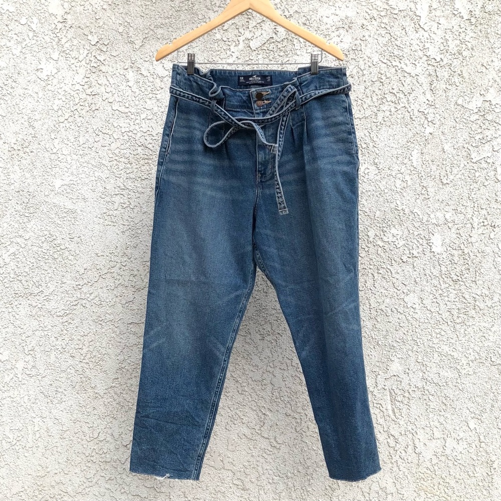 Hollister Paper Bag Highrise Curvy Tie Waist Jeans